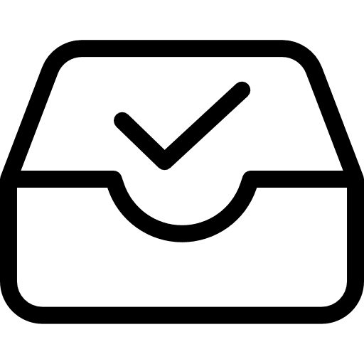 Inbox file inbox office material icon