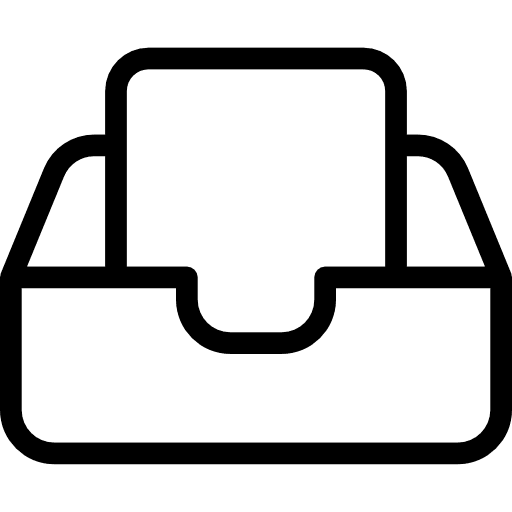 Inbox files and folders file filing cabinet icon