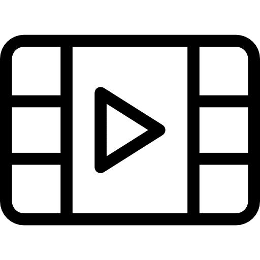 Video player interface multimedia play button icon