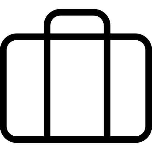 Briefcase portfolio bag suitcase icon