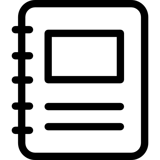 Notebook bookmark education agenda icon