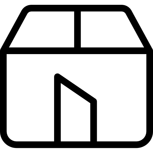 Package delivery cardboard fragile icon