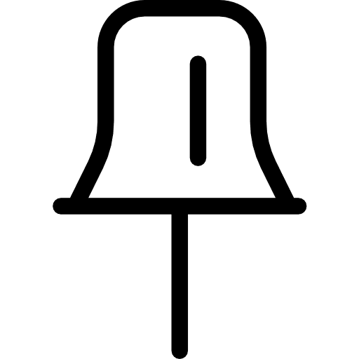 Push pin attachment push pin tools and utensils icon