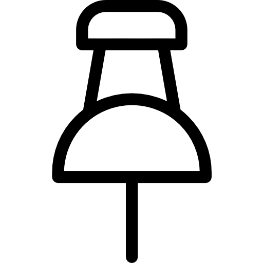 Push pin push pin attachment school material icon