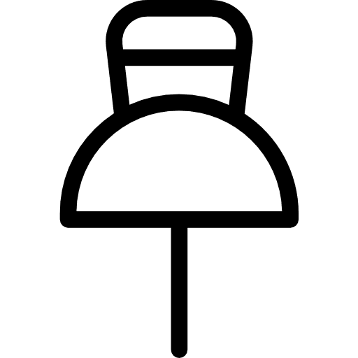 Push pin school material tools and utensils ui icon