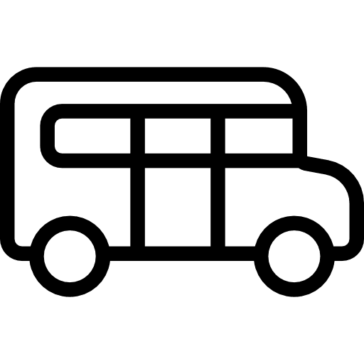 School bus transport education public transport icon