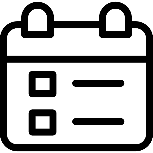 Calendar time and date organization calendar icon