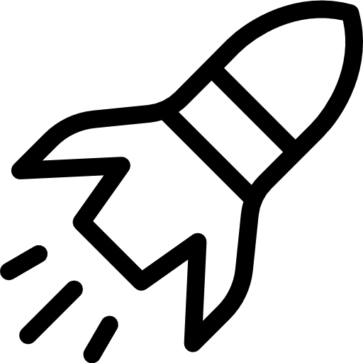 Startup rocket ship rocket rocket launch icon