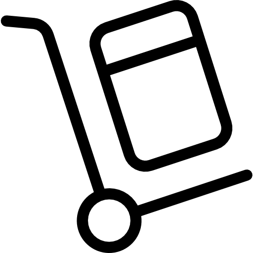 Trolley cart loads deliver icon