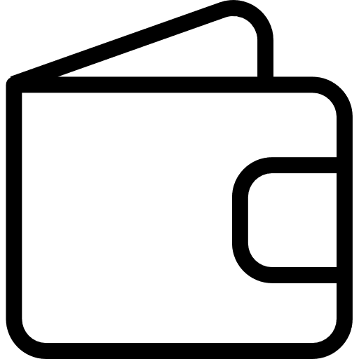 Wallet money holder card icon