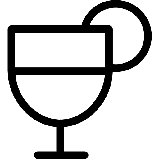 Cocktail food straw alcoholic drink icon