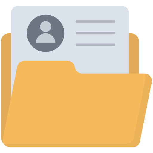 Document files and folders archive user icon