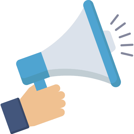 Megaphone loudspeaker ad protest icon