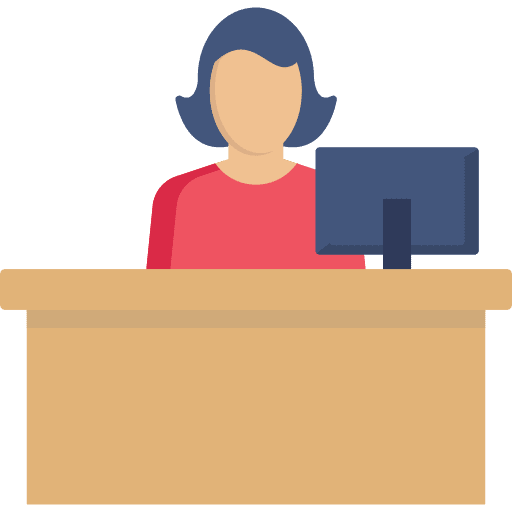 Receptionist office avatar woman icon