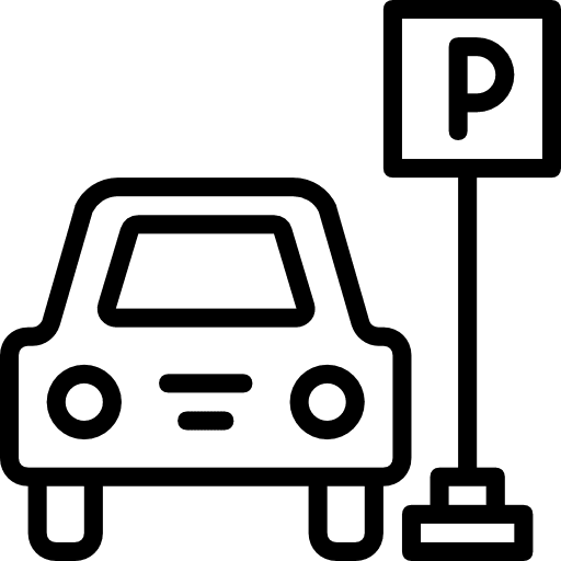 Parking cars network transport icon