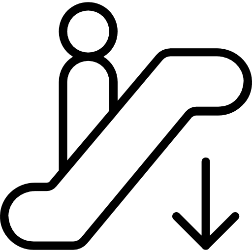 Escalator escalator sign stair stairs icon