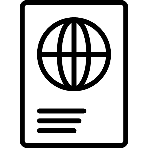 Passport identity technology identification icon