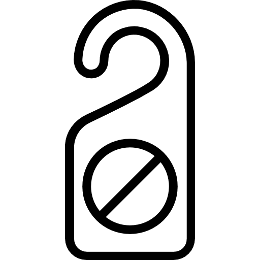 Doorknob signs cancel holidays icon