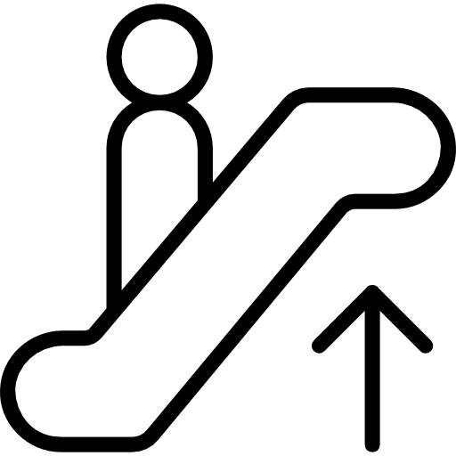 Escalator holidays stair escalator sign icon