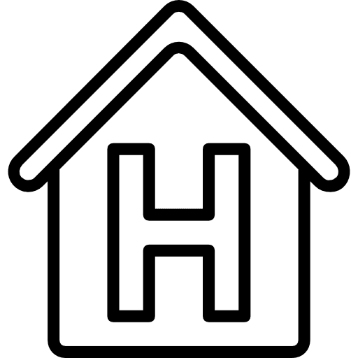 Hotel buildings architecture and city hotel icon