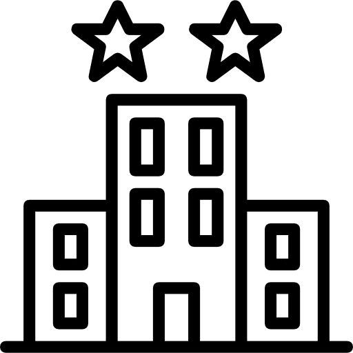 Hotel buildings holidays hotel icon