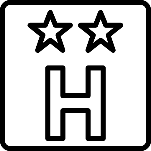 Hotel sign holidays hotel sign vacations icon