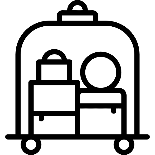 Luggage briefcase tools and utensils travelling icon