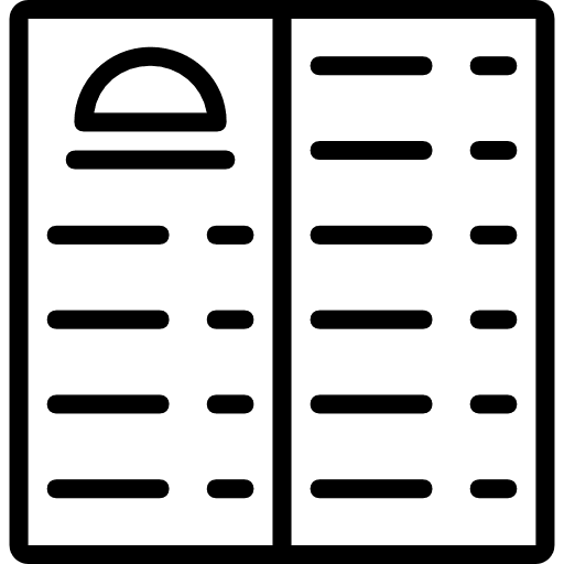 Menu holidays paper menu icon