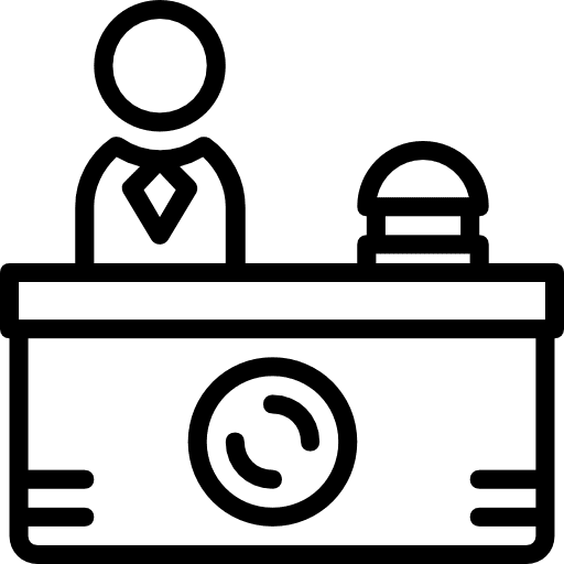 Reception hotel receptionist reception icon