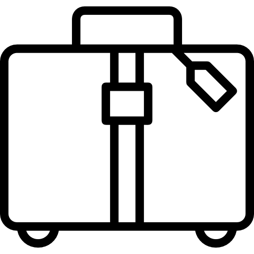 Suitcase bag portfolio briefcase icon