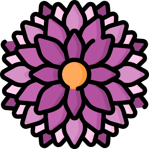 Dahlia flowers plant blossom icon