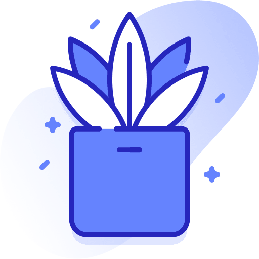 Plant pot leaves decorative plant pot icon