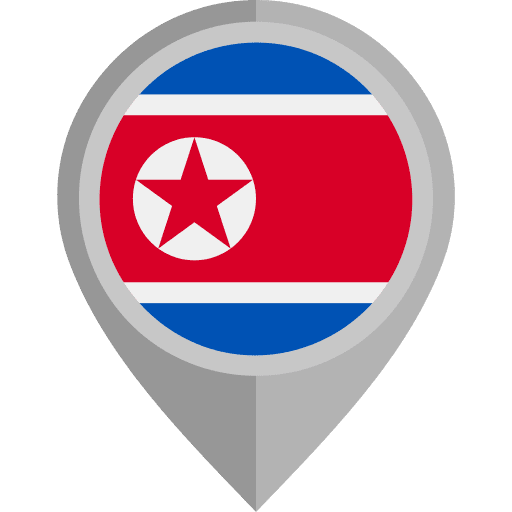 North korea flag country korea icon