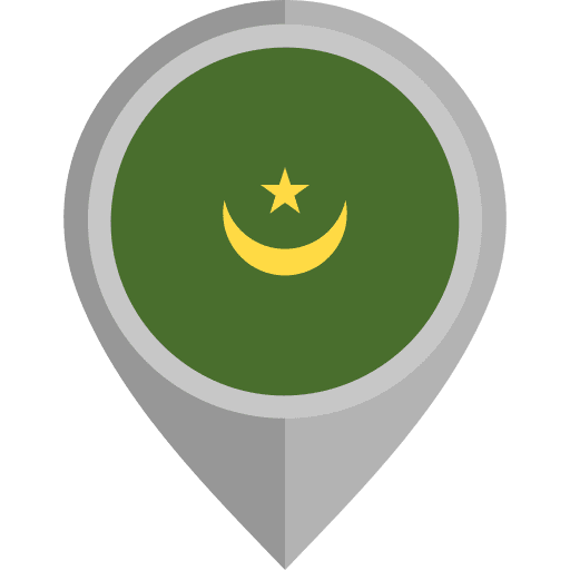 Mauritania flag country nation icon