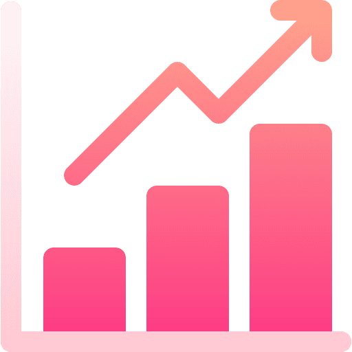 Growth analysis business and finance increase icon