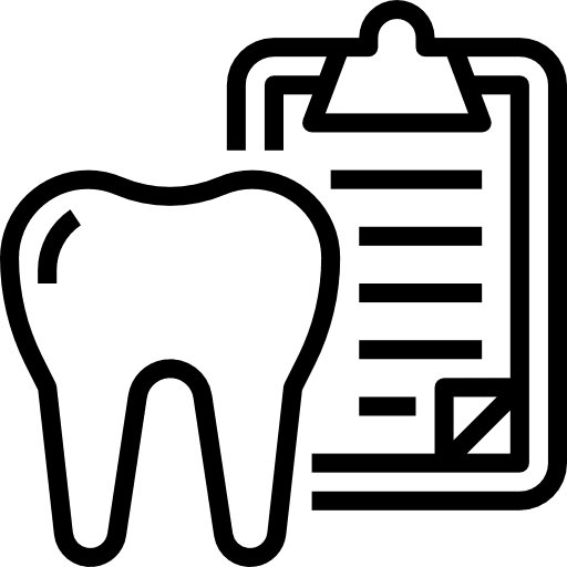 Dental healthcare and medical dentist records icon
