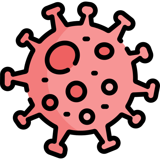 Coronavirus covid 19 healthcare and medical bacteria icon