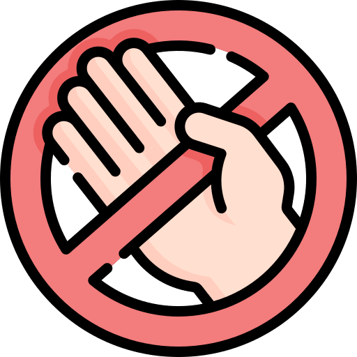 No touch prohibition shapes and symbols no touch icon