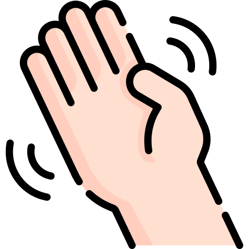 Hand hand goodbye hello icon Hand hand goodbye hello icon