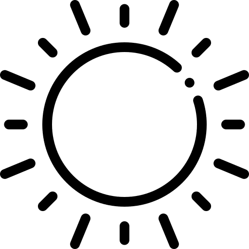 Sun summertime sky forecast icon