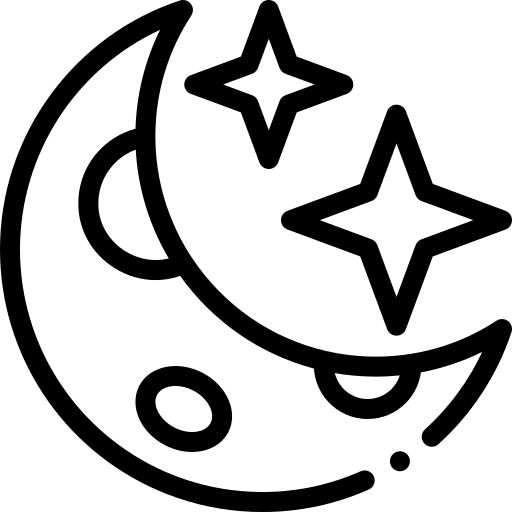 Crescent moon forecast meteorology astronomy icon