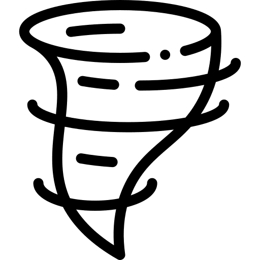 Hurricane twister meteorology tornado icon