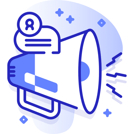 Megaphone bullhorn announcement communications icon