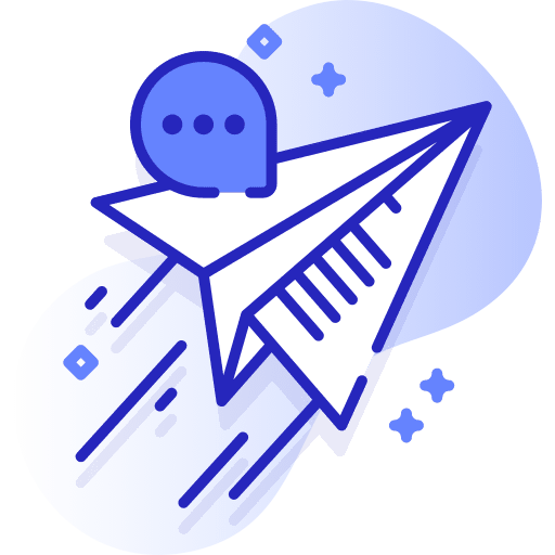 Paper plane fly send mail sending icon