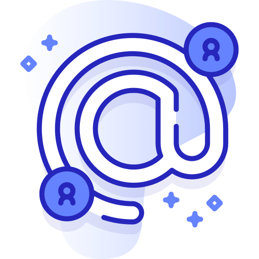 At sign communication user link icon At sign communication user link icon