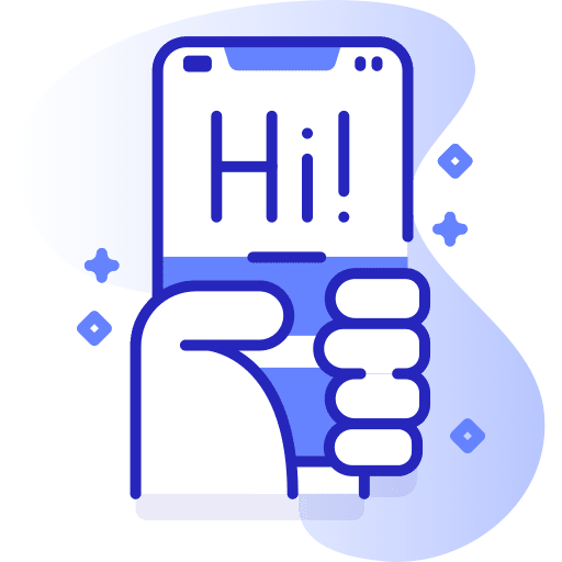 Hi communications hi smartphone icon Hi communications hi smartphone icon