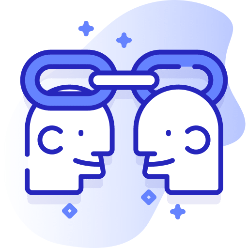 Linked network user work icon