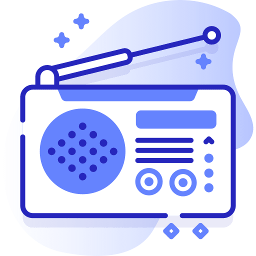 Radio music player retro technology icon Radio music player retro technology icon