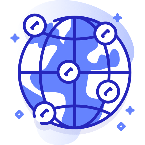 World grid internet multi channel networking icon World grid internet multi channel networking icon