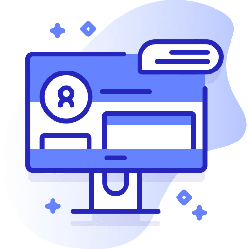 Social media speech bubble chat monitor icon Social media speech bubble chat monitor icon